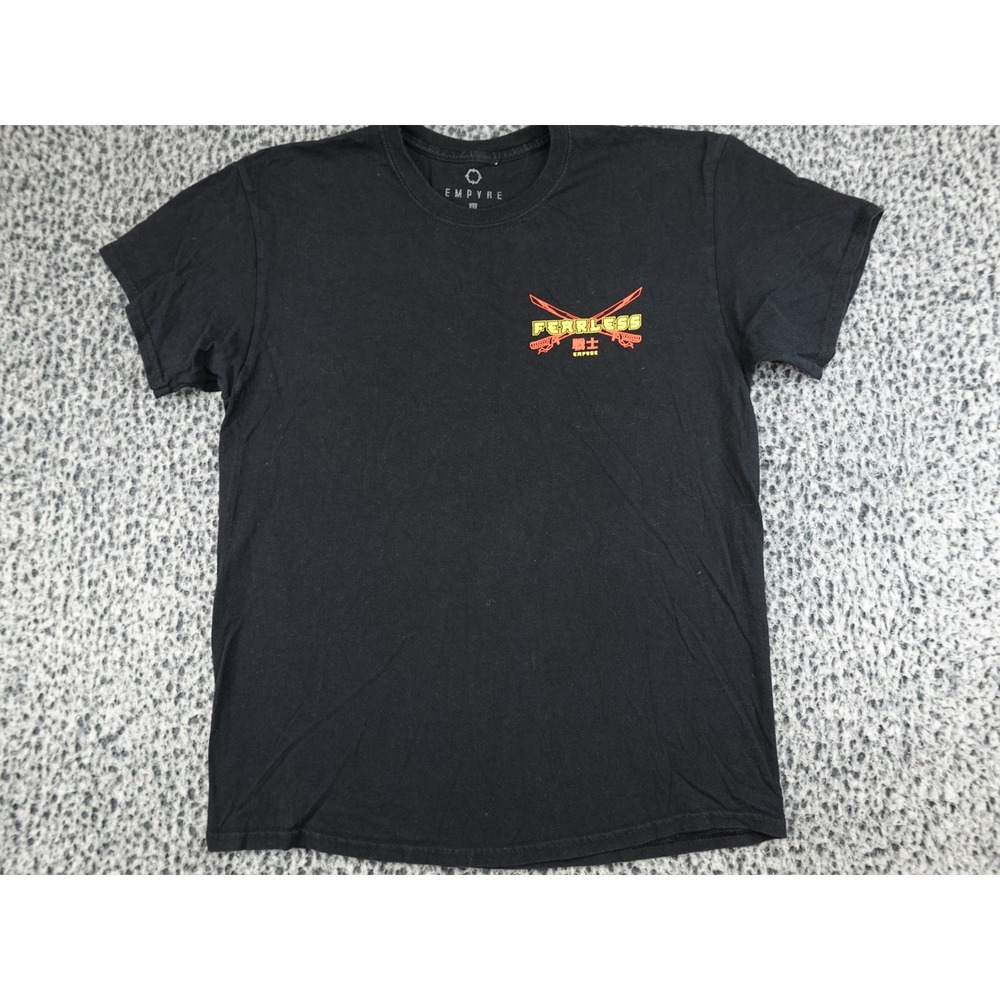 Empyre Graphic T-Shirt Mens Large Black Fearless Samurai Katana Streetwear Tee